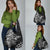 Polynesian Pattern With Plumeria Flowers Grocery Bag Black