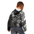Polynesian Pattern With Plumeria Flowers Kid Hoodie Black