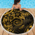 Polynesian Sunset Plumeria Beach Blanket Gold Polynesian Tattoo