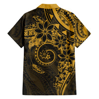 Polynesian Sunset Plumeria Family Matching Tank Maxi Dress and Hawaiian Shirt Gold Polynesian Tattoo