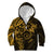 Polynesian Sunset Plumeria Kid Hoodie Gold Polynesian Tattoo