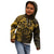 Polynesian Sunset Plumeria Kid Hoodie Gold Polynesian Tattoo