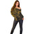 Polynesian Sunset Plumeria Off Shoulder Sweater Gold Polynesian Tattoo
