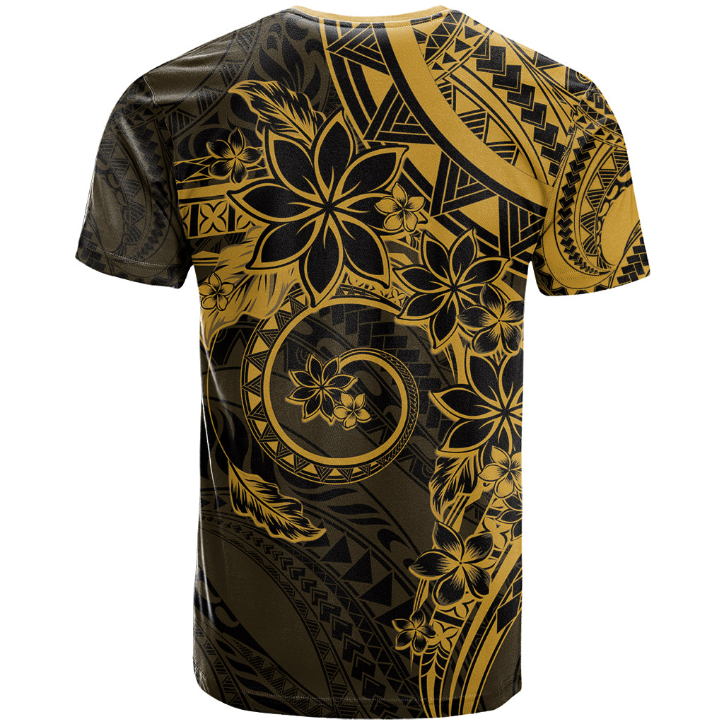 Polynesian Sunset Plumeria T Shirt Gold Polynesian Tattoo
