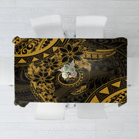 Polynesian Sunset Plumeria Tablecloth Gold Polynesian Tattoo