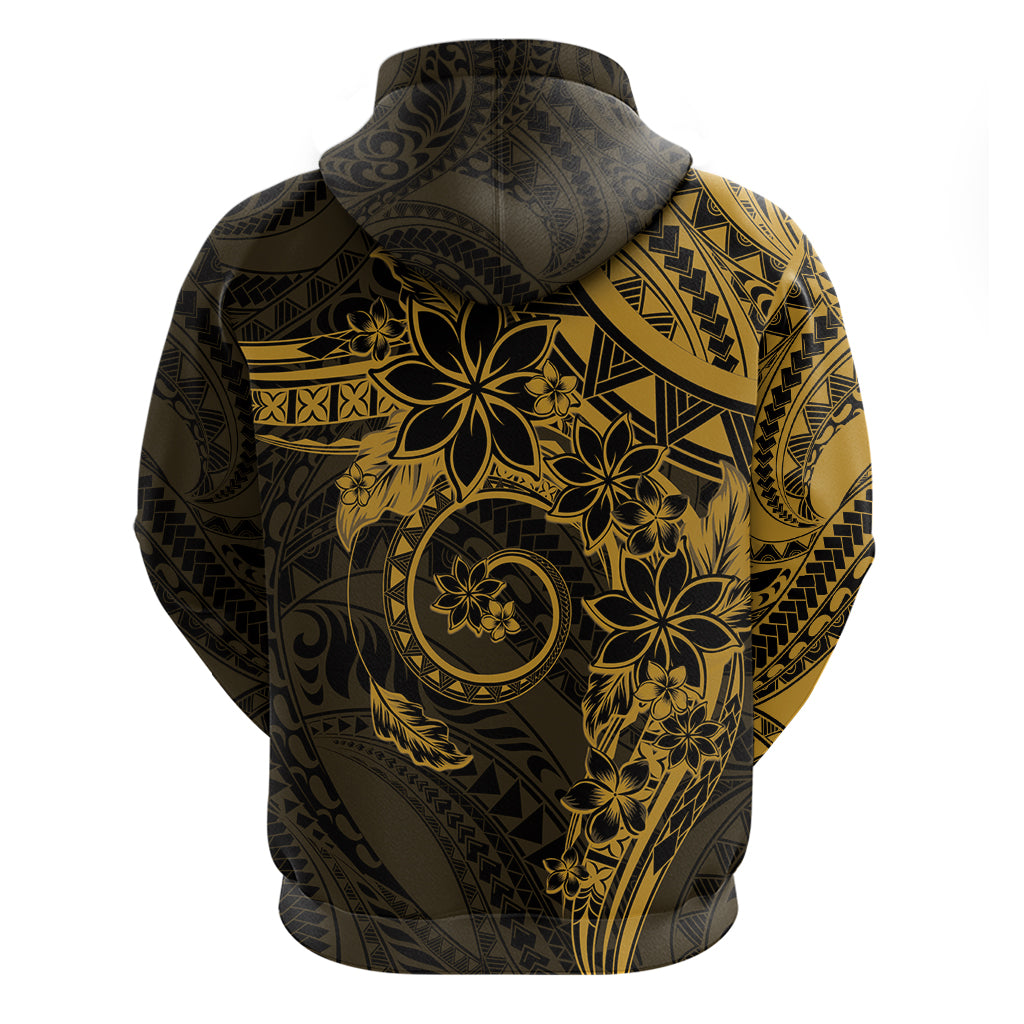 Polynesian Sunset Plumeria Zip Hoodie Gold Polynesian Tattoo LT05 - Polynesian Pride