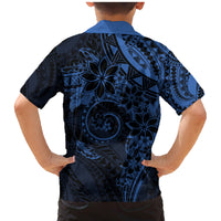 Polynesian Sunset Plumeria Family Matching Mermaid Dress and Hawaiian Shirt Navy Polynesian Tattoo