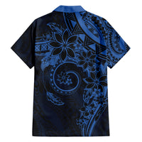 Polynesian Sunset Plumeria Family Matching Off The Shoulder Long Sleeve Dress and Hawaiian Shirt Navy Polynesian Tattoo LT05 - Polynesian Pride