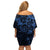 Polynesian Sunset Plumeria Family Matching Off Shoulder Short Dress and Hawaiian Shirt Navy Polynesian Tattoo