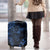 Polynesian Sunset Plumeria Luggage Cover Navy Polynesian Tattoo