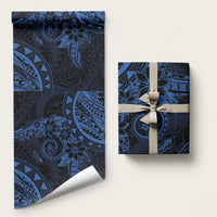 Polynesian Sunset Plumeria Wrapping Paper Navy Polynesian Tattoo - Polynesian Pride