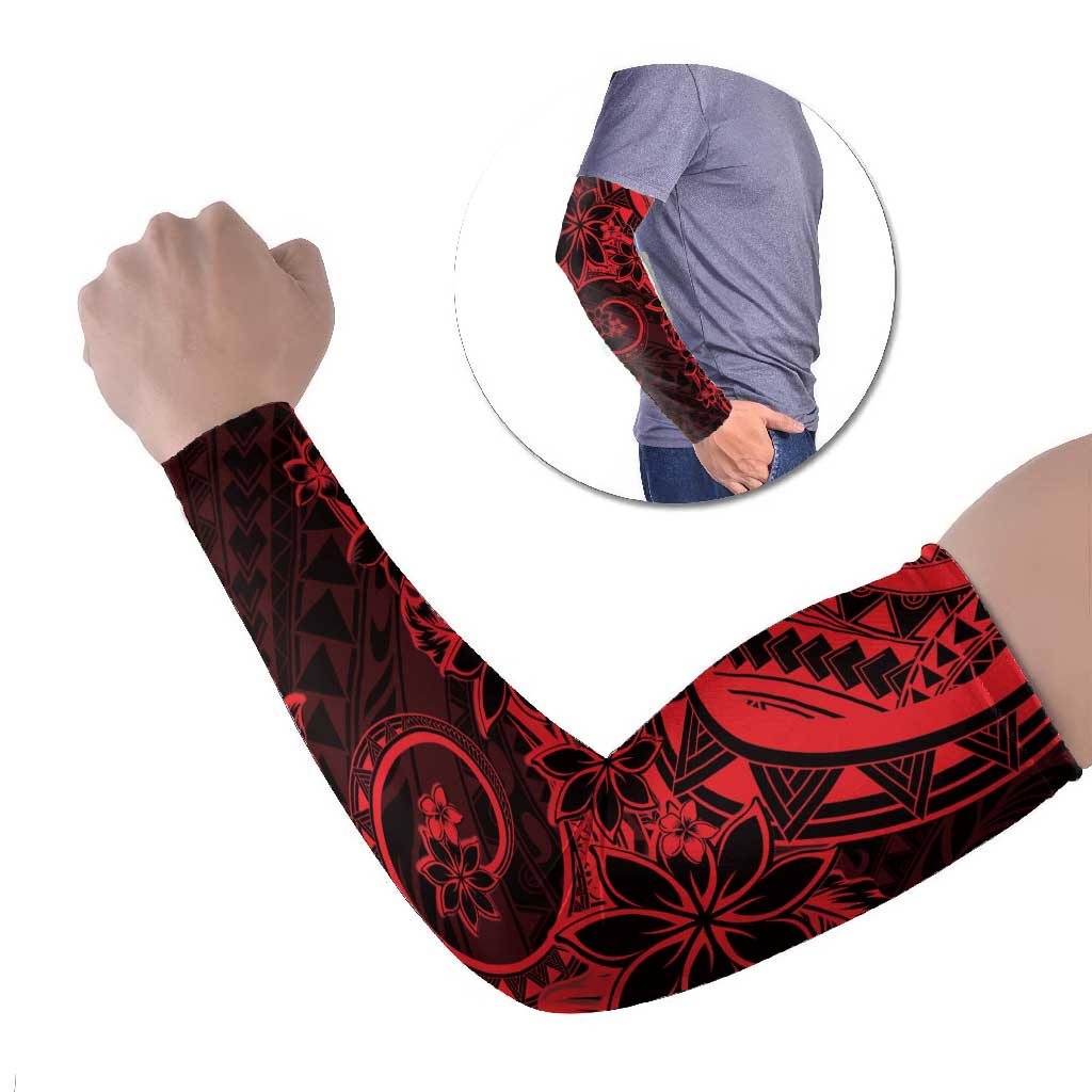 Polynesian Sunset Plumeria Arm Sleeves Red Polynesian Tattoo - Polynesian Pride