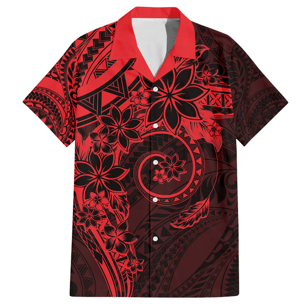 Polynesian Sunset Plumeria Couples Matching Tank Maxi Dress and Long Sleeve Button Shirts Pacific Island Tribal Blossom Style LT9 main image 1