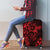 Polynesian Sunset Plumeria Luggage Cover Red Polynesian Tattoo