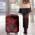 Polynesian Sunset Plumeria Luggage Cover Red Polynesian Tattoo