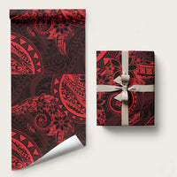 Polynesian Sunset Plumeria Wrapping Paper Red Polynesian Tattoo - Polynesian Pride