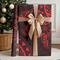 Polynesian Sunset Plumeria Wrapping Paper Red Polynesian Tattoo - Polynesian Pride