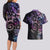 Polynesian Sunset Plumeria Couples Matching Long Sleeve Bodycon Dress and Hawaiian Shirt Galaxy Polynesian Tattoo