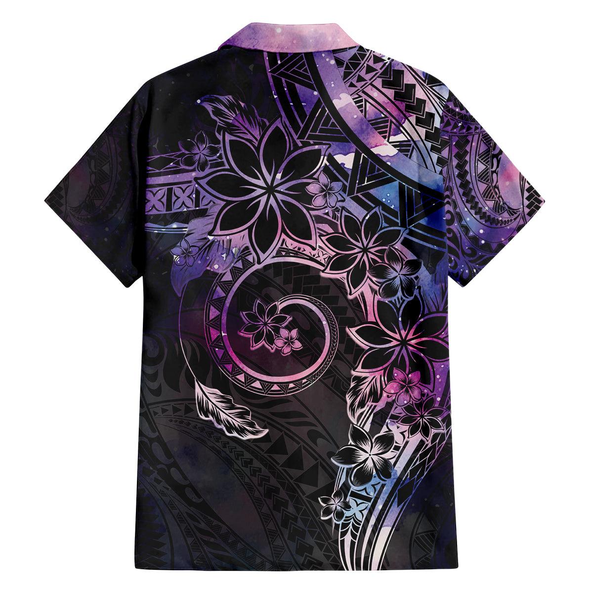 Polynesian Sunset Plumeria Family Matching Off The Shoulder Long Sleeve Dress and Hawaiian Shirt Galaxy Polynesian Tattoo LT05 - Polynesian Pride
