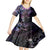 Polynesian Sunset Plumeria Kid Short Sleeve Dress Galaxy Polynesian Tattoo