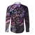 Polynesian Sunset Plumeria Long Sleeve Button Shirt Galaxy Polynesian Tattoo