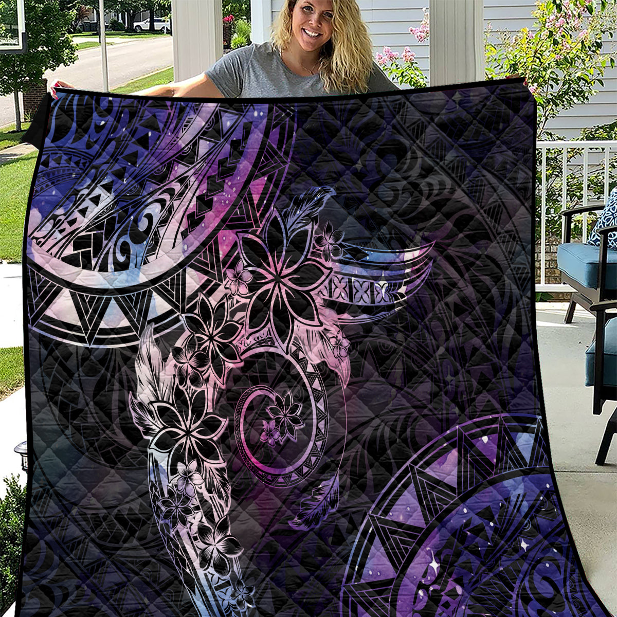 Polynesian Sunset Plumeria Quilt Galaxy Polynesian Tattoo LT05 Galaxy - Polynesian Pride