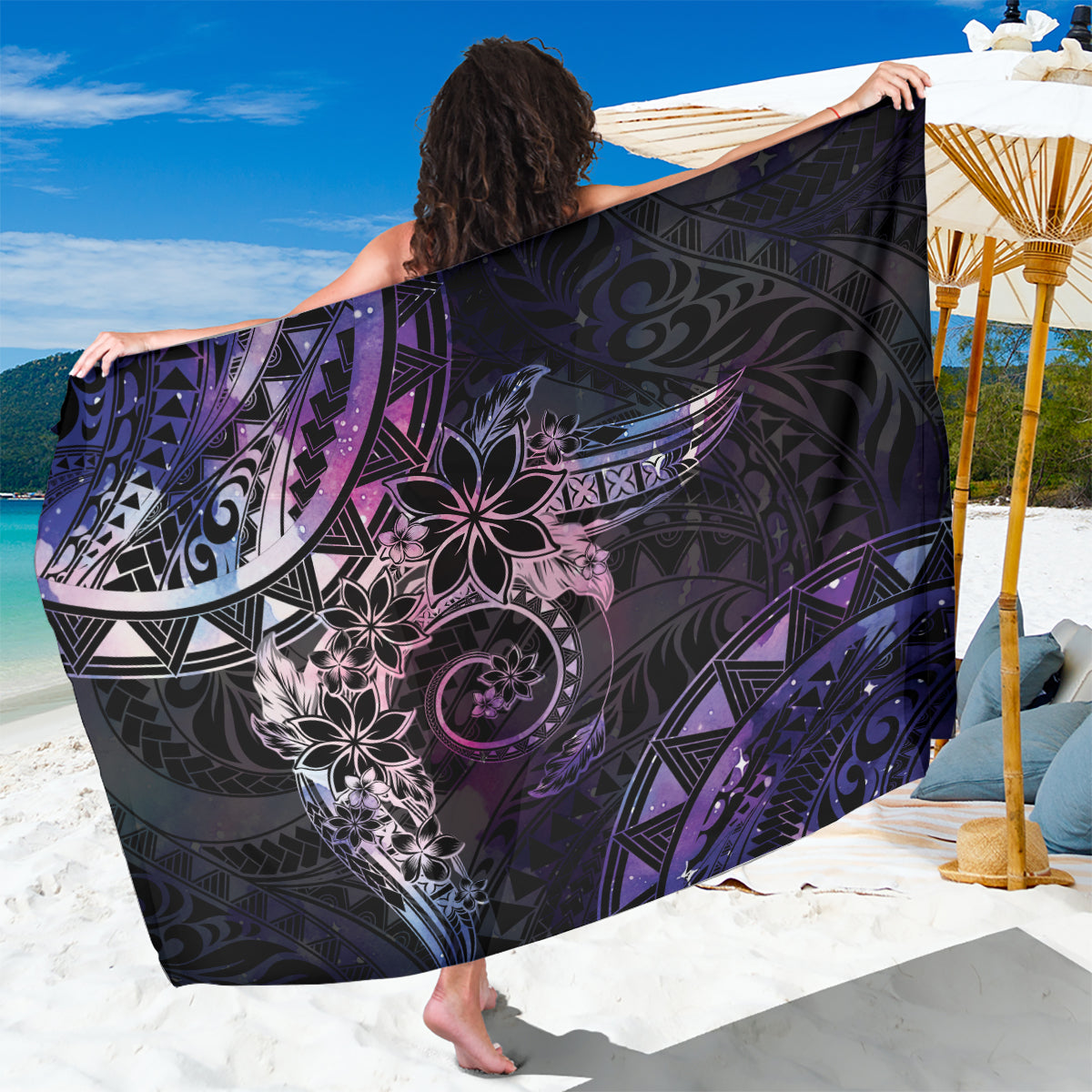 Polynesian Sunset Plumeria Sarong Galaxy Polynesian Tattoo