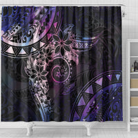 Polynesian Sunset Plumeria Shower Curtain Galaxy Polynesian Tattoo