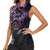 Polynesian Sunset Plumeria Women Sleeveless Polo Shirt Galaxy Polynesian Tattoo