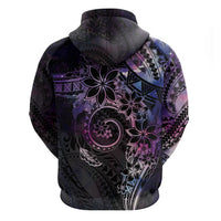 Polynesian Sunset Plumeria Zip Hoodie Galaxy Polynesian Tattoo LT05 - Polynesian Pride