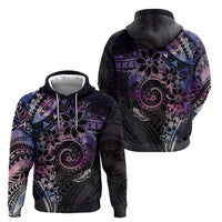 Polynesian Sunset Plumeria Zip Hoodie Galaxy Polynesian Tattoo LT05 - Polynesian Pride