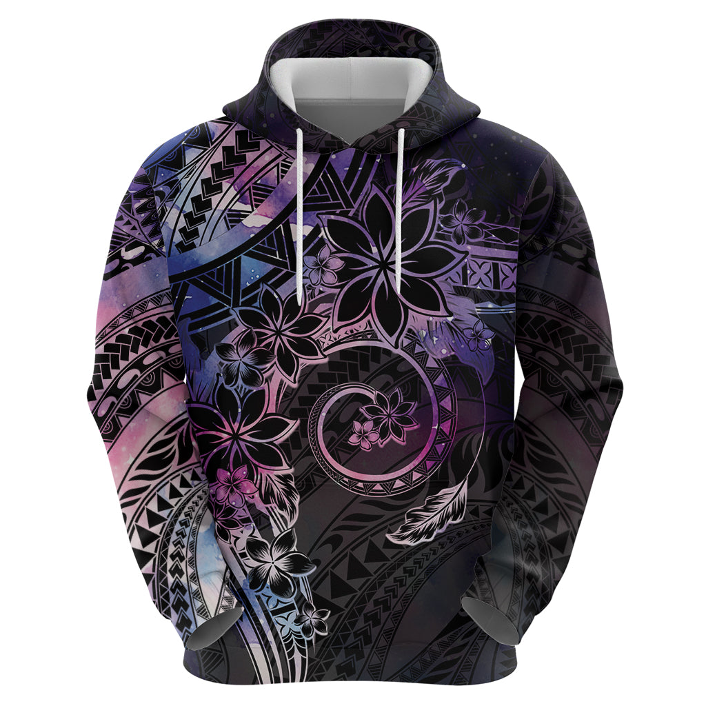 Polynesian Sunset Plumeria Zip Hoodie Galaxy Polynesian Tattoo LT05 - Polynesian Pride