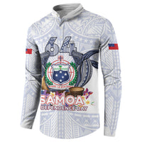 Samoa Independence Day Button Sweatshirt Samoa United For A New Beginning