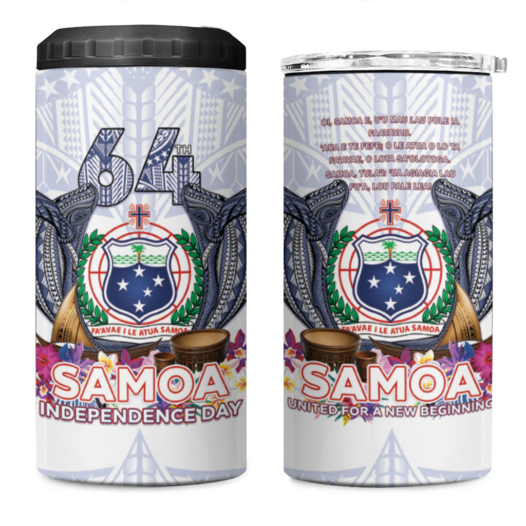 Samoa Independence Day 4 in 1 Can Cooler Tumbler Samoa United For A New Beginning