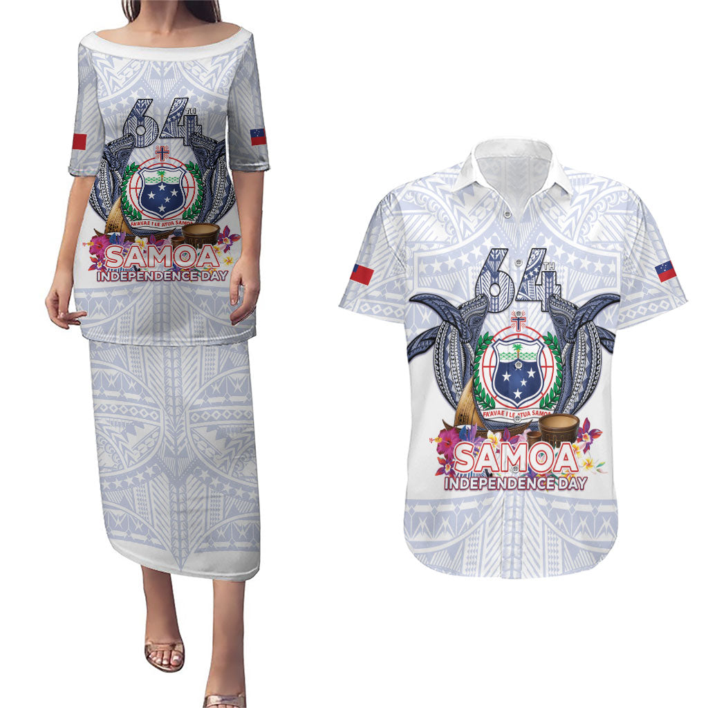 Samoa Independence Day Couples Matching Puletasi and Hawaiian Shirt Samoa United For A New Beginning