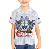 Samoa Independence Day Family Matching Off Shoulder Short Dress and Hawaiian Shirt Samoa United For A New Beginning