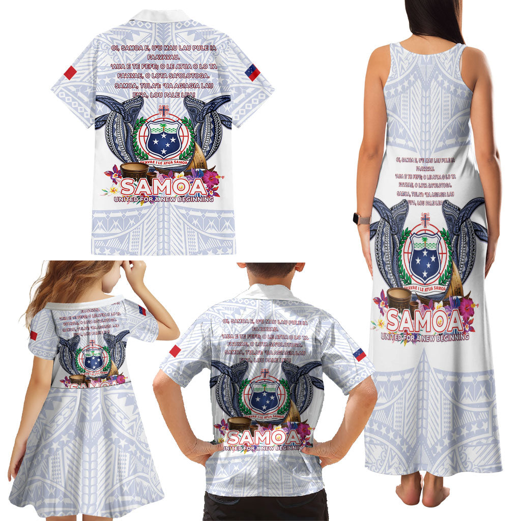 Samoa Independence Day Family Matching Tank Maxi Dress and Hawaiian Shirt Samoa United For A New Beginning