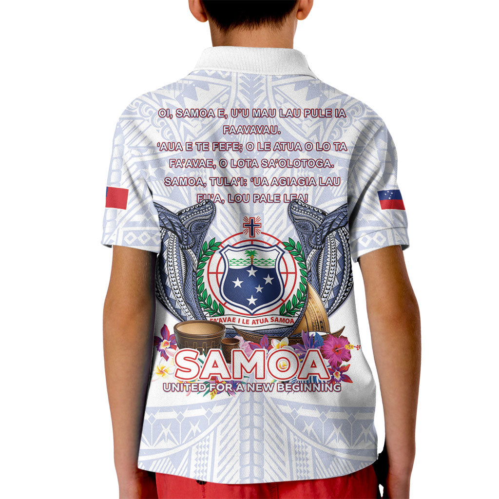 Samoa Independence Day Kid Polo Shirt Samoa United For A New Beginning