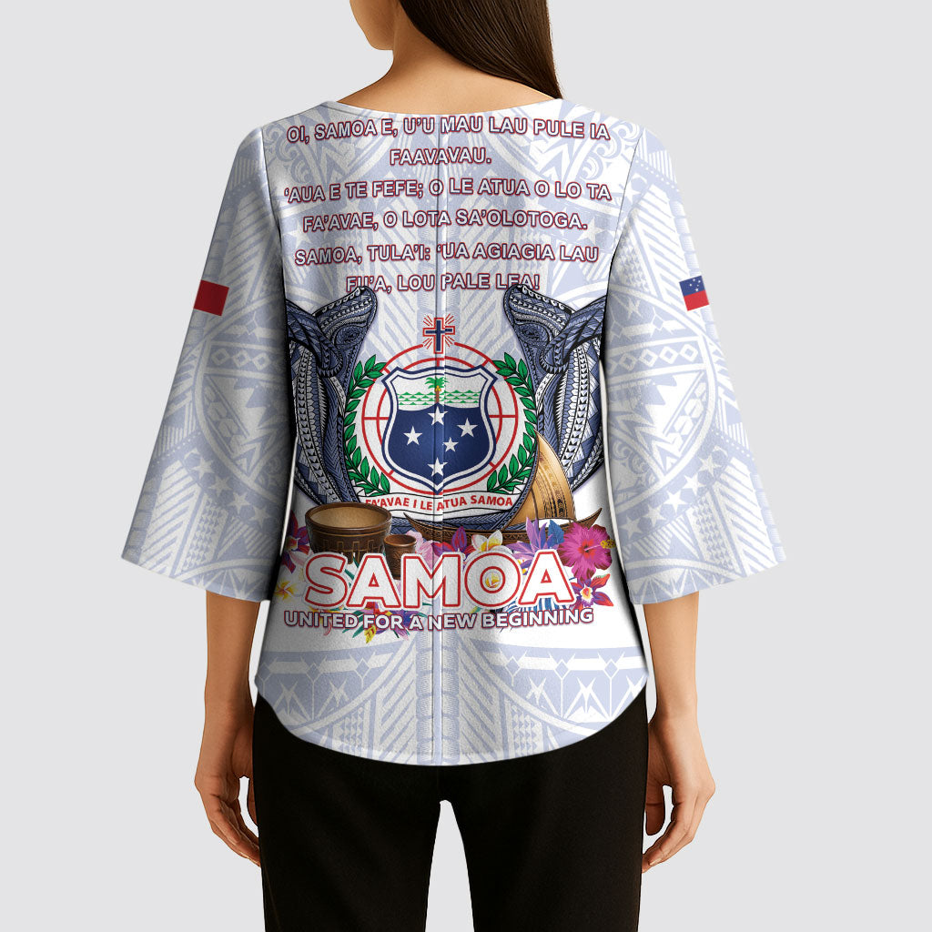 Samoa Independence Day Kimono Sleeve Blouse Samoa United For A New Beginning