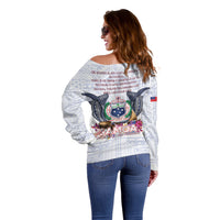 Samoa Independence Day Off Shoulder Sweater Samoa United For A New Beginning