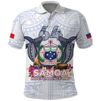 Samoa Independence Day Polo Shirt Samoa United For A New Beginning LT05 White - Polynesian Pride