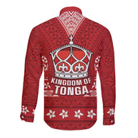 Tonga King Tupou VI Day Long Sleeve Button Shirt Traditional Tongan Kupesi Pattern LT05 - Polynesian Pride