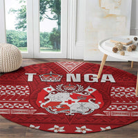 Tonga King Tupou VI Day Round Carpet Traditional Tongan Kupesi Pattern LT05 - Polynesian Pride