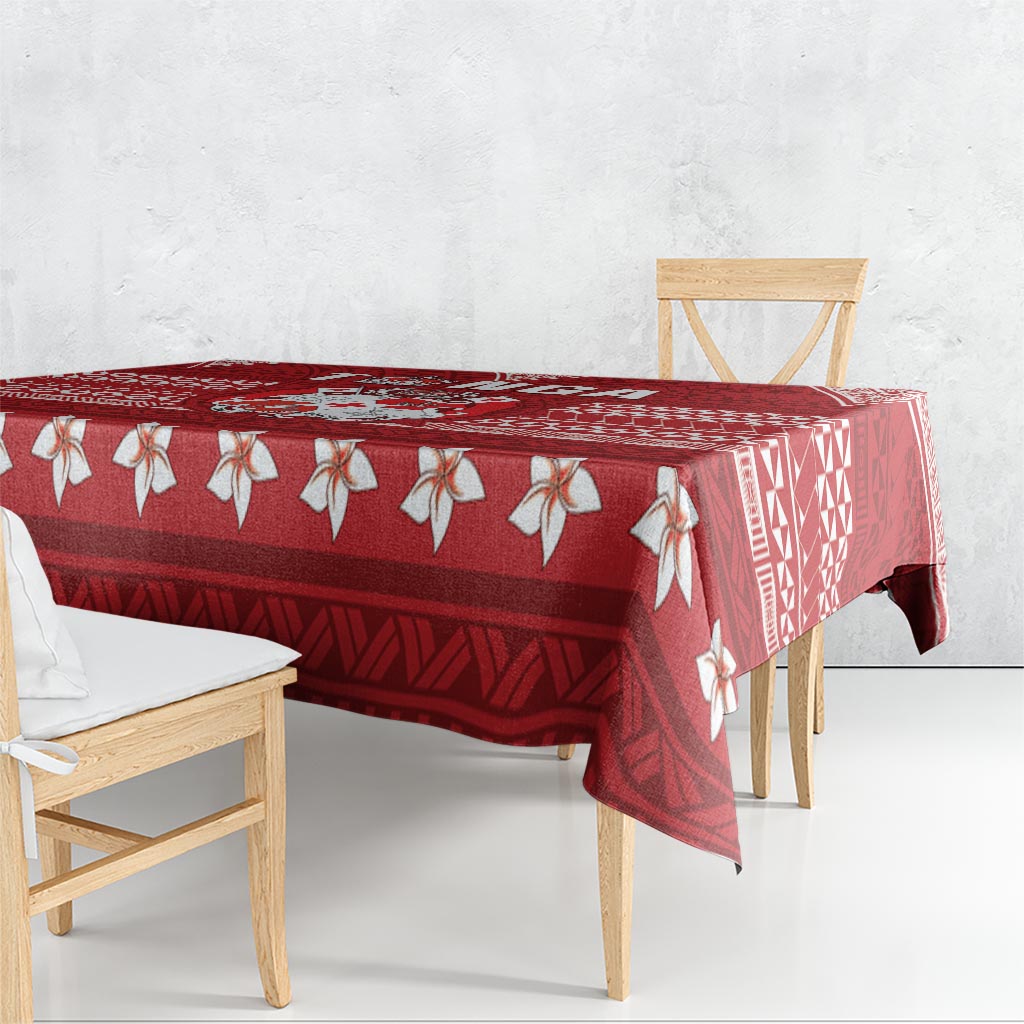 Tonga King Tupou VI Day Tablecloth Traditional Tongan Kupesi Pattern