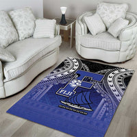 Fiji Drua Area Rug Fijian Tapa Pattern