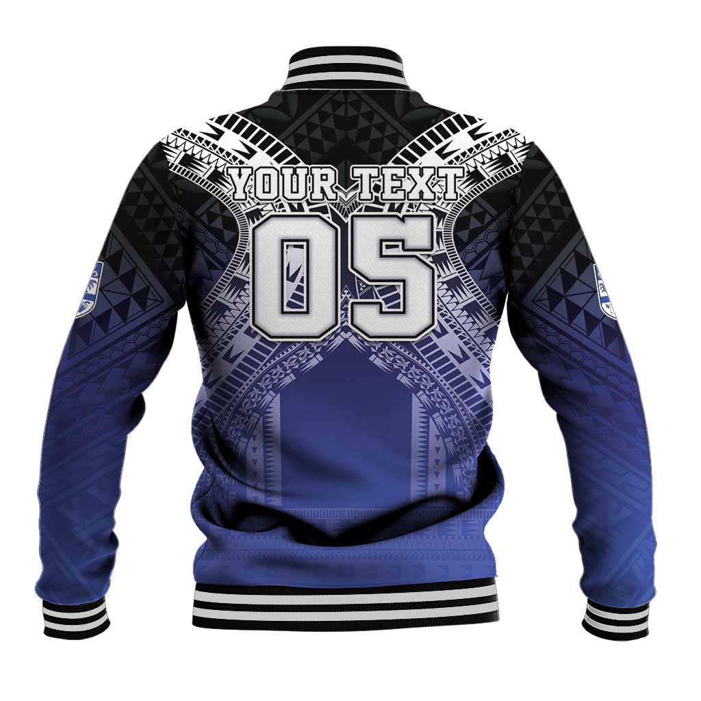 Custom Fiji Drua Baseball Jacket Fijian Tapa Pattern