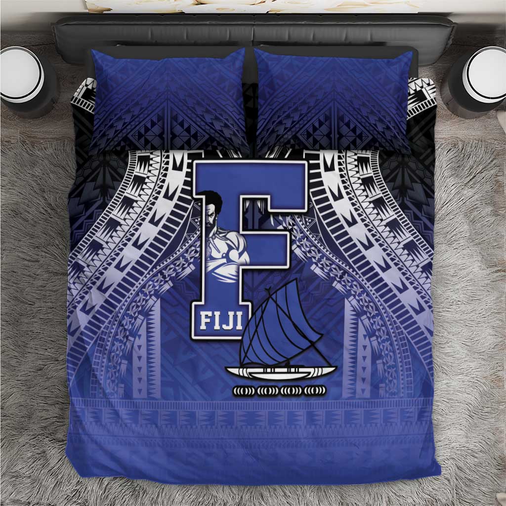 Fiji Drua Bedding Set Fijian Tapa Pattern