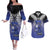 Custom Fiji Drua Couples Matching Off The Shoulder Long Sleeve Dress and Hawaiian Shirt Fijian Tapa Pattern