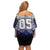 Custom Fiji Drua Family Matching Off Shoulder Short Dress and Hawaiian Shirt Fijian Tapa Pattern