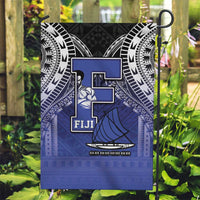 Fiji Drua Garden Flag Fijian Tapa Pattern